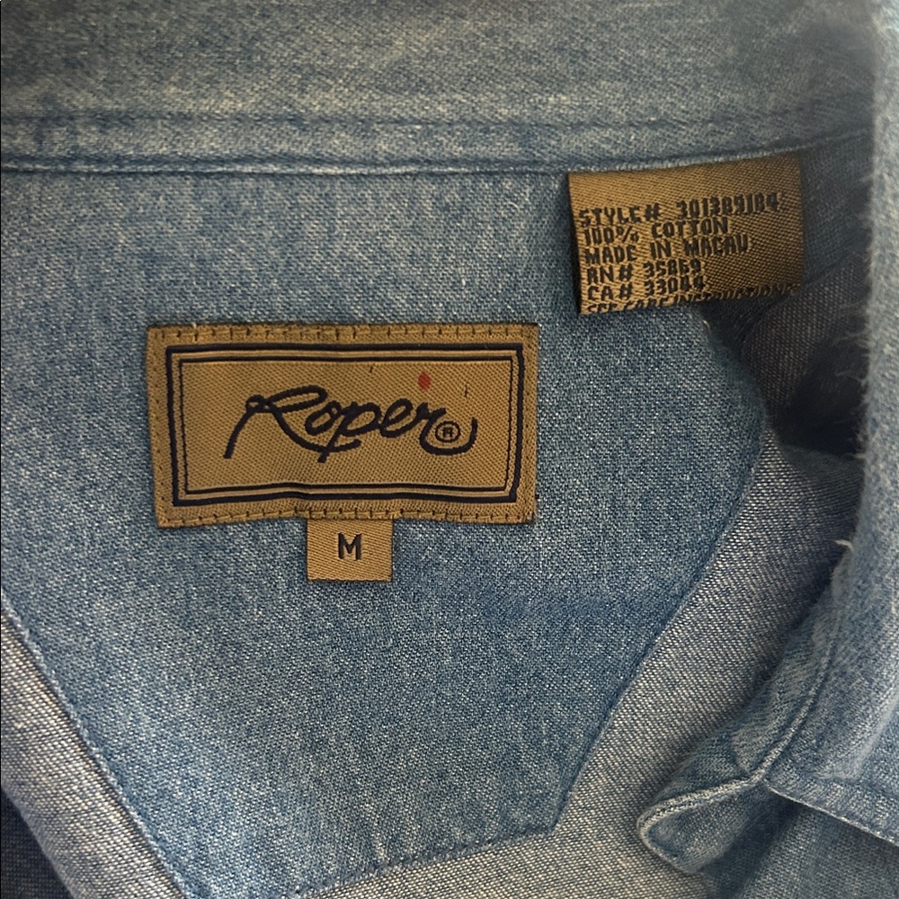 VINTAGE Western Roper Button Down Shirt - Picture 2 of 7